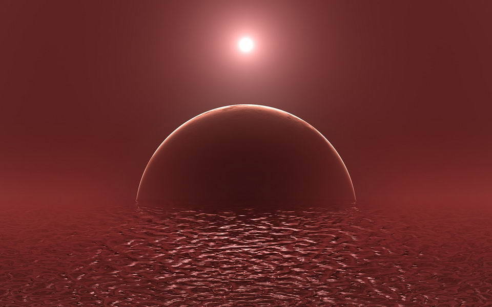 红矮星星系中处于宜居带的行星上陆地面积对生命形成的影响