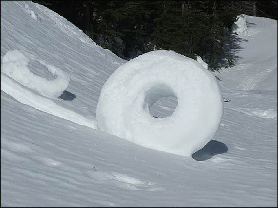 认识大自然奇妙的自卷式雪甜甜圈