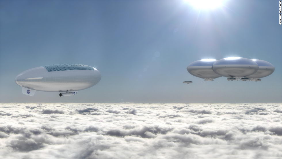 科学家设想的金星大气层上空的漂浮城市