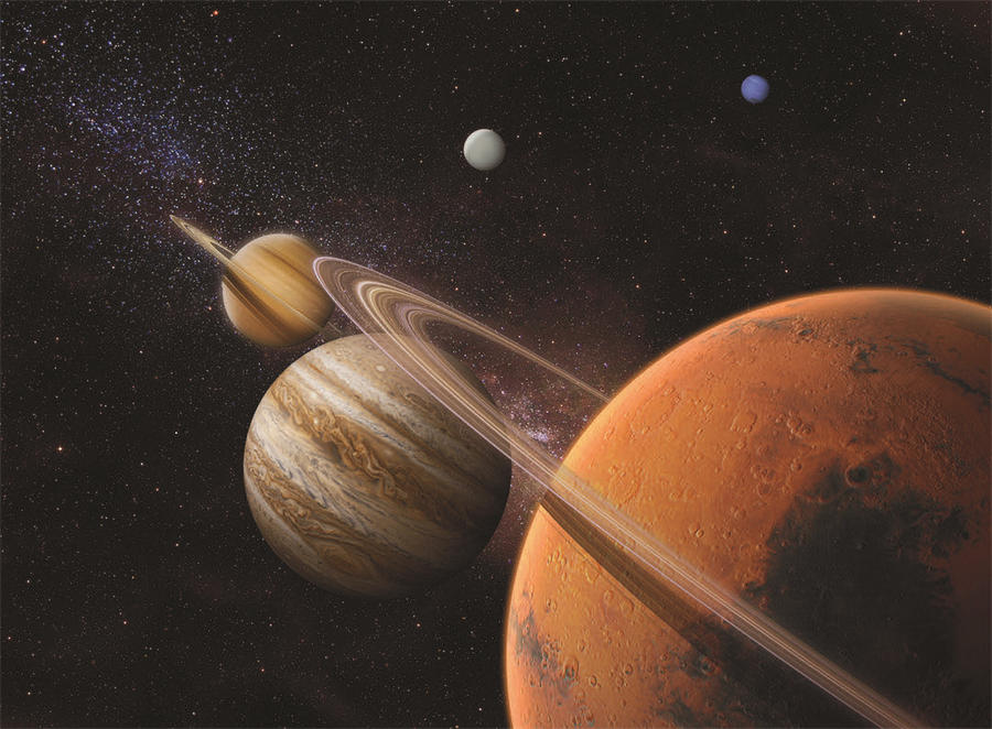 太阳系中很多大行星都有行星光环，火星将来也可能有一个