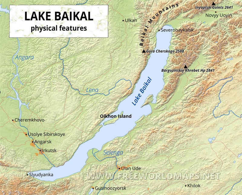 贝加尔湖地图