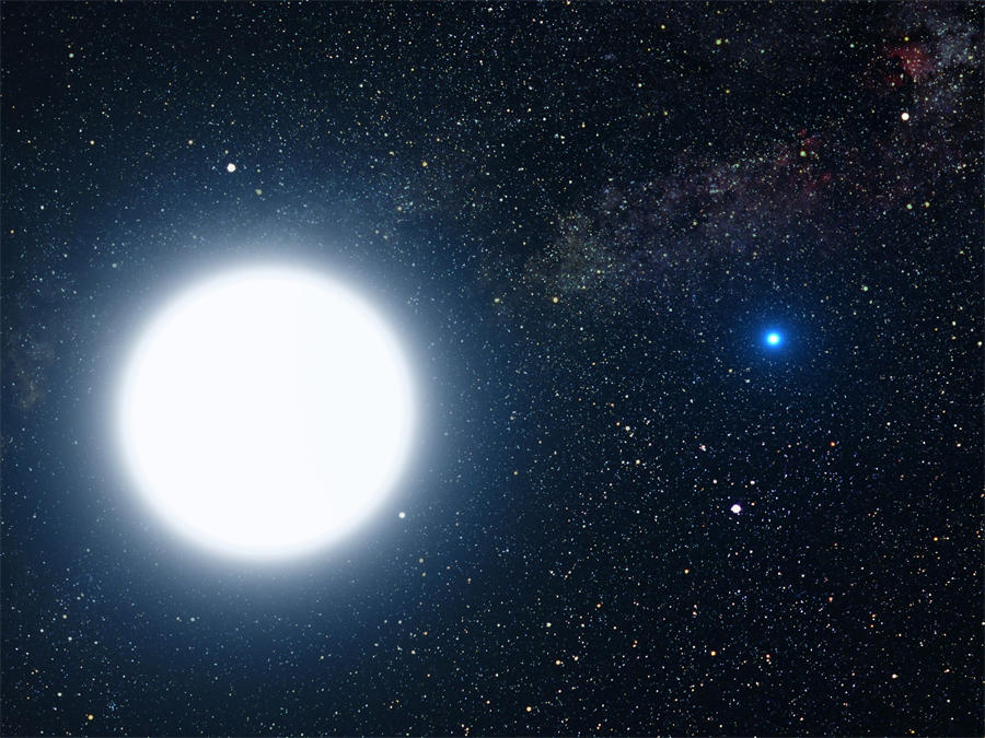 天狼星是夜空中最明亮的恒星，它是一个双星系统，还有一颗很大的白矮星