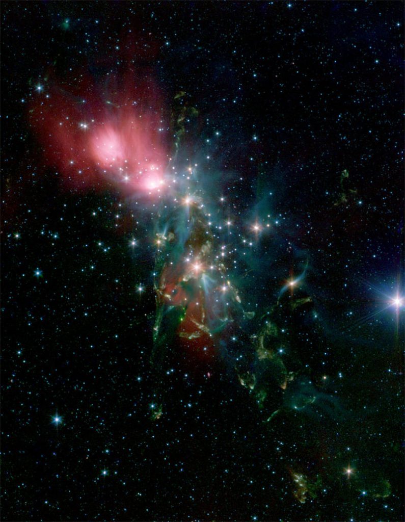 NGC 1333-IRAS2A所在的NGC 1333是一个不断诞生恒星的活跃星云