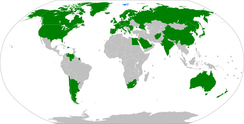 《斯瓦尔巴条约》目前一共有46个签约国，中国是1925年加入的
