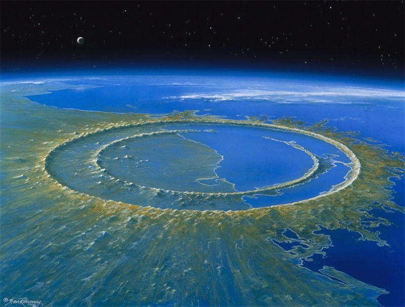 小行星撞地球数年后的想象图