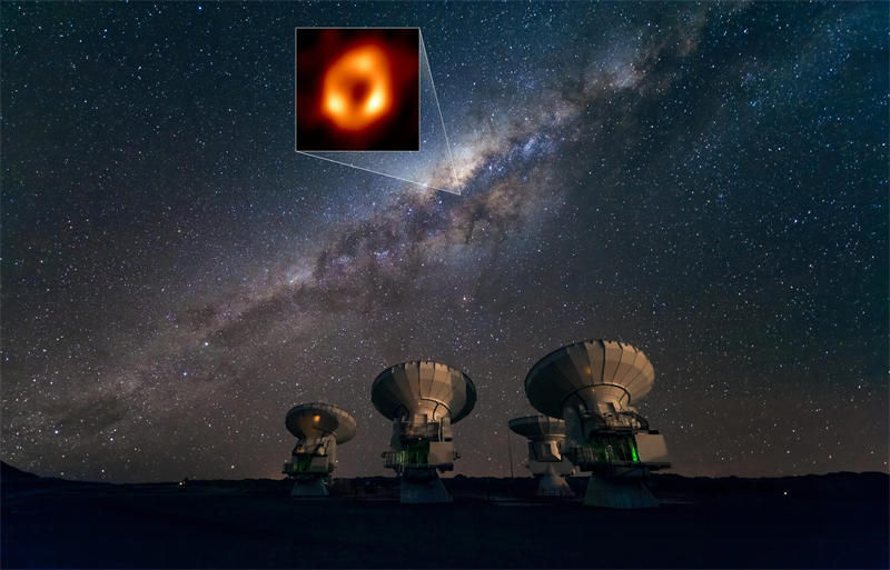 天文学家拍摄的人马座A*，这是我们银河系中心的超大质量黑洞