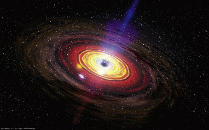 银河系中心超大质量黑洞，相当于410万个太阳质量