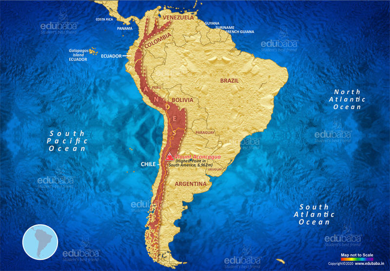 安第斯山脉地图图片