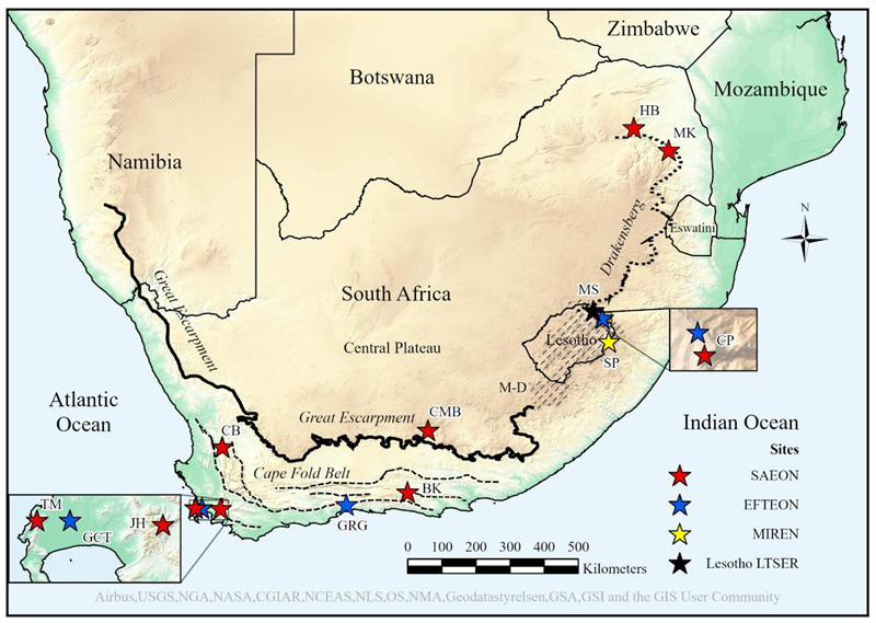 南非高原边缘大断崖地图图片