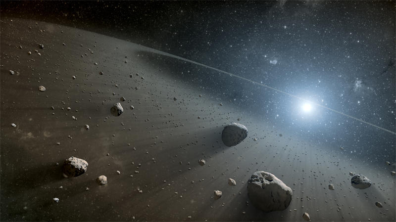 小行星带上并不存在理论中的大行星，而只有一大片的碎石块