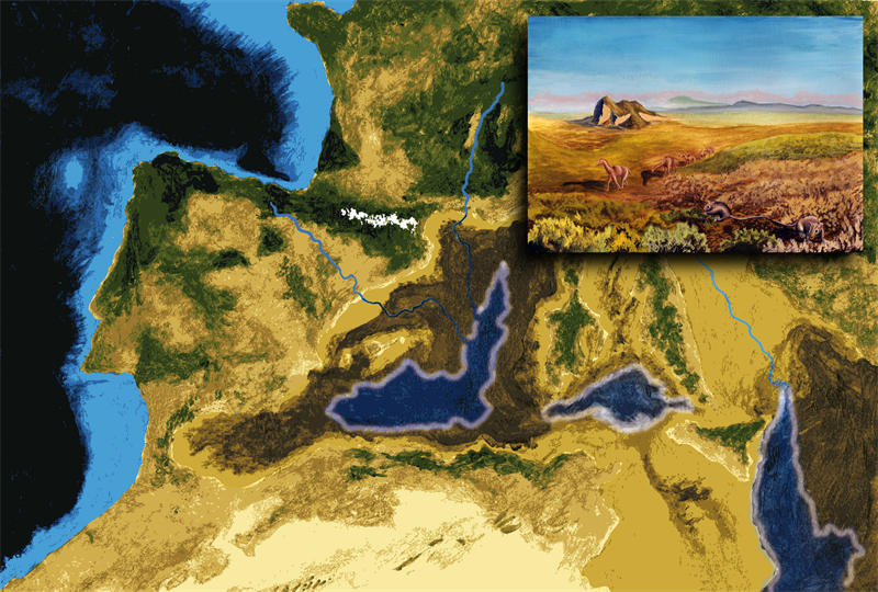 墨西拿盐度危机时期的古地中海盆地，位于海平面下数千米