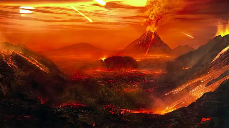 冥古宙的地球是地球第一个地质时代，那个时候地球刚形成，表面上充满了岩浆河流湖泊以及火山