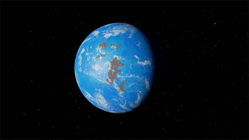 太古宙时期的地球是一个大水球，海洋覆盖了全球大部分的面积，只是零星散落着一些小的岛屿和陆地