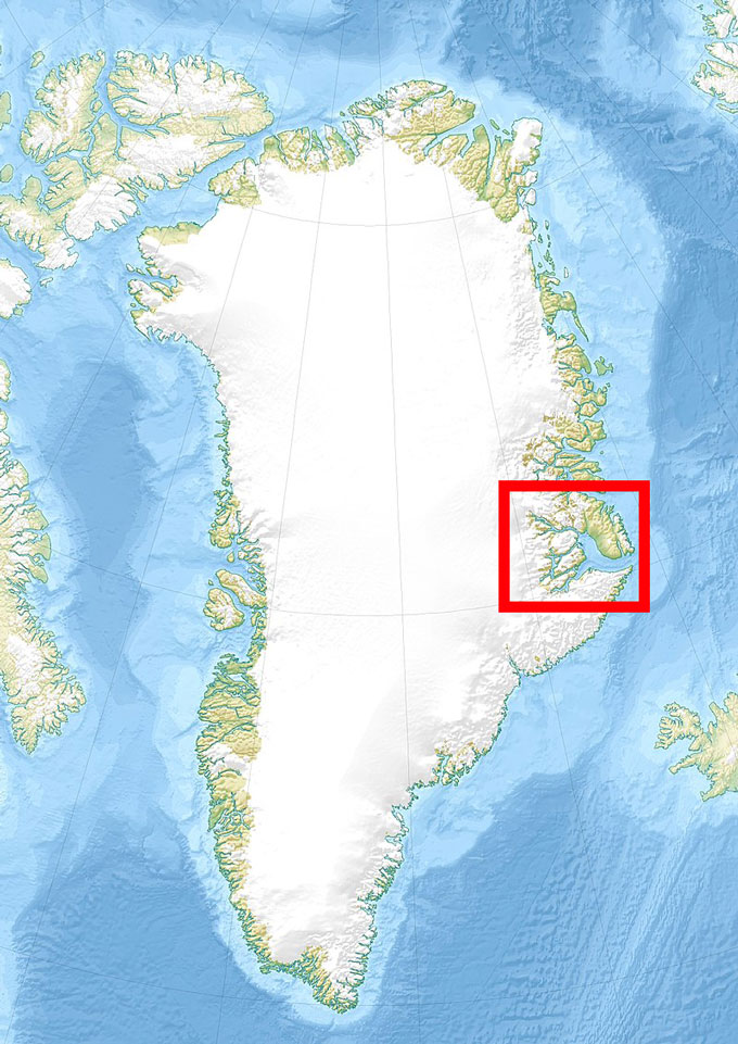 斯科尔斯比海峡位于格陵兰岛东部