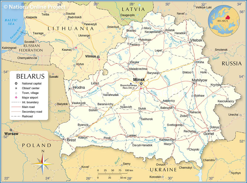 白俄罗斯是一个东欧国家，大小和陕西省差不多