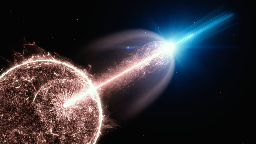 伽马射线暴是一种能量大爆发，几秒钟的能量释放就能相当于太阳100亿年时间内释放的能量总和