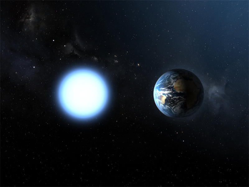 天狼星B是距离地球最近的白矮星，它的尺寸和地球差不多大，但是它的质量却和太阳差不多大