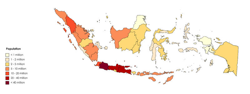 印尼人口密度图图片