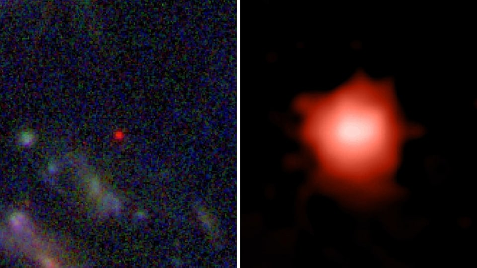 天文望远镜拍摄的GLASS-z13星系图片