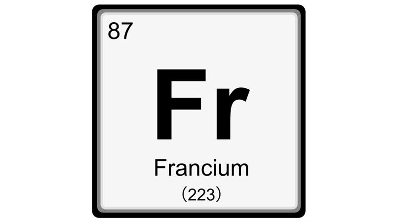 钫元素是元素周期表上的第87号元素
