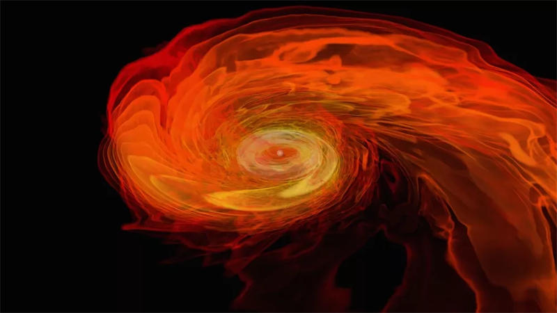 中子星相撞事件中会形成一个黑洞，同时也会有大量的中子星物质被抛洒到宇宙空间中，这其中绝大部分都是铁元素以上的重金属元素