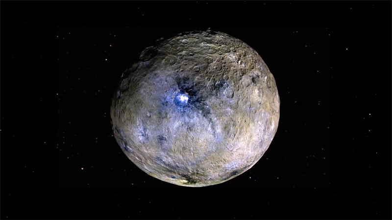 谷神星是小行星带上最大的小行星，直径为940公里，呈扁圆形，赤道比极半径长8%