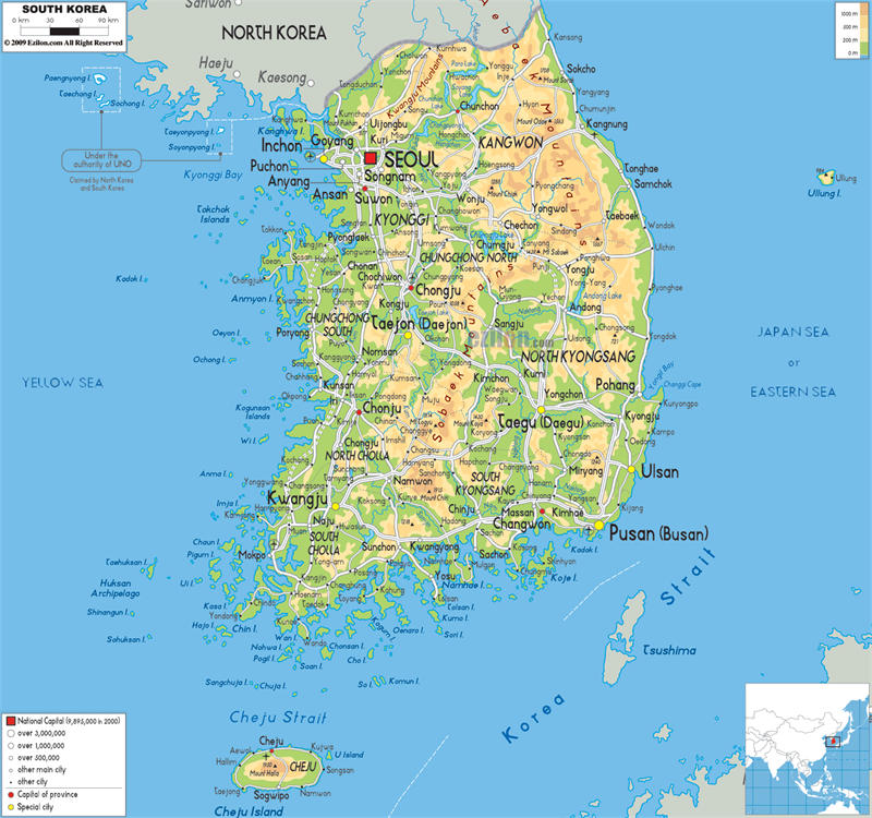 韩国面积为10万平方公里，但是其境内大部分地区都是山地，适合居住的土地不足30%