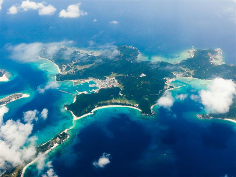 琉球群岛鸟瞰图