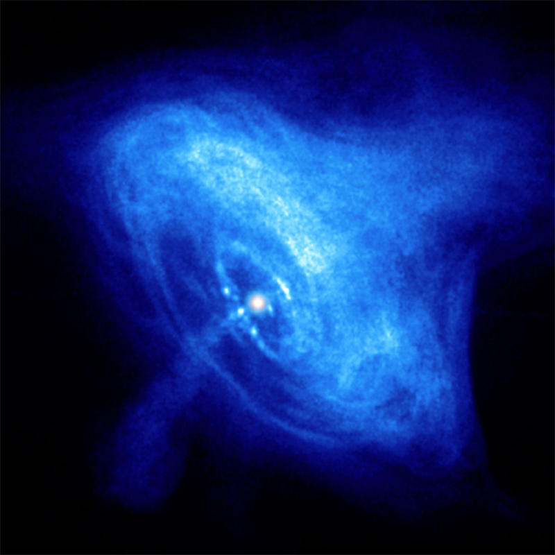 蟹状星云超新星遗迹中的中子星