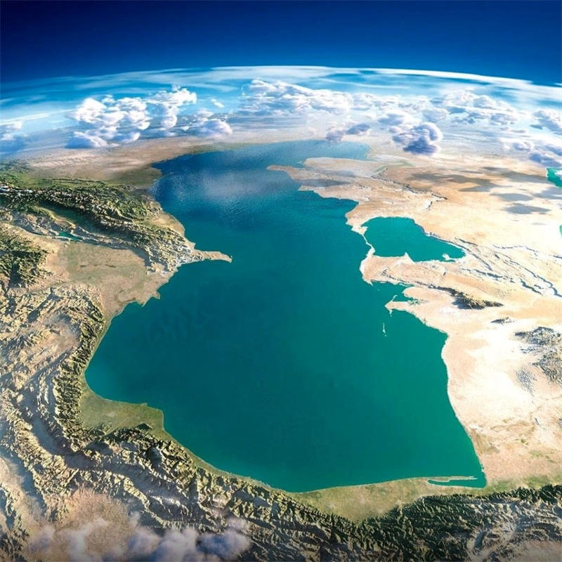 里海卫星图，是世界上最大的湖泊