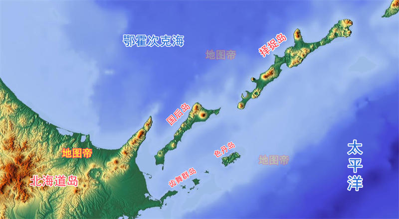 北方四岛（南千岛群岛）地图图片