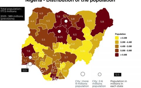 2022年尼日利亚人口总数2.179亿，人口增长率为3.38%