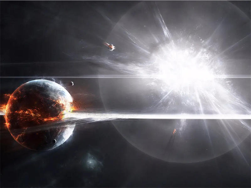 距离大质量恒星近的行星在超新星爆发中被摧毁，距离远的则不会，偶尔一些甚至会逃出去变成流浪行星