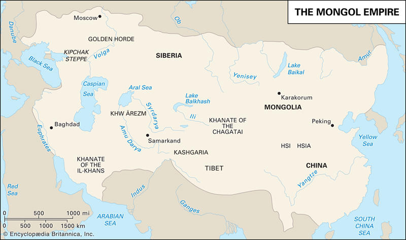 蒙古帝国是世界上第二大帝国，横跨欧亚大陆