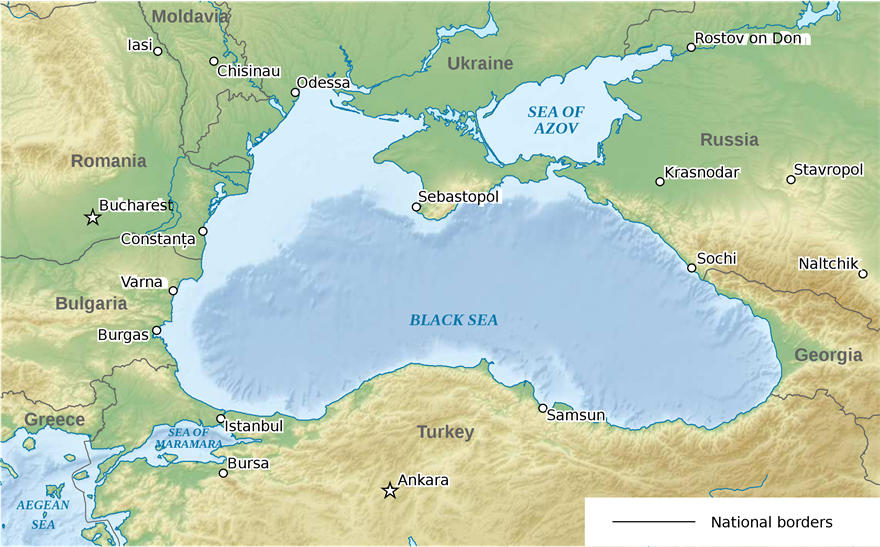 黑海地图图片
