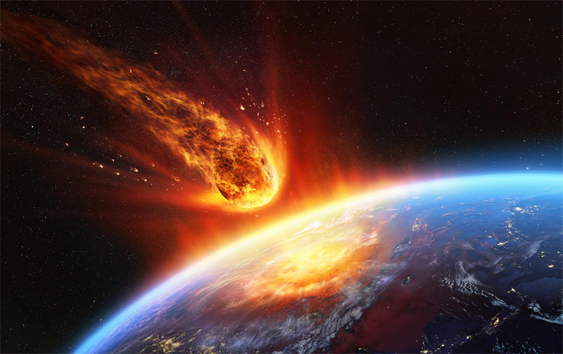 小行星2022 AP7撞击地球想象图