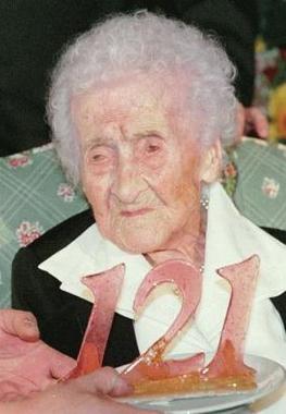 珍妮·卡尔芒（Jeanne Calment）是世界上最长寿的老人，活了122岁