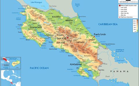 哥斯达黎加国土面积、地理气候、人口和经济数据详情