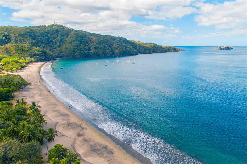 哥斯达黎加美丽的海岸线