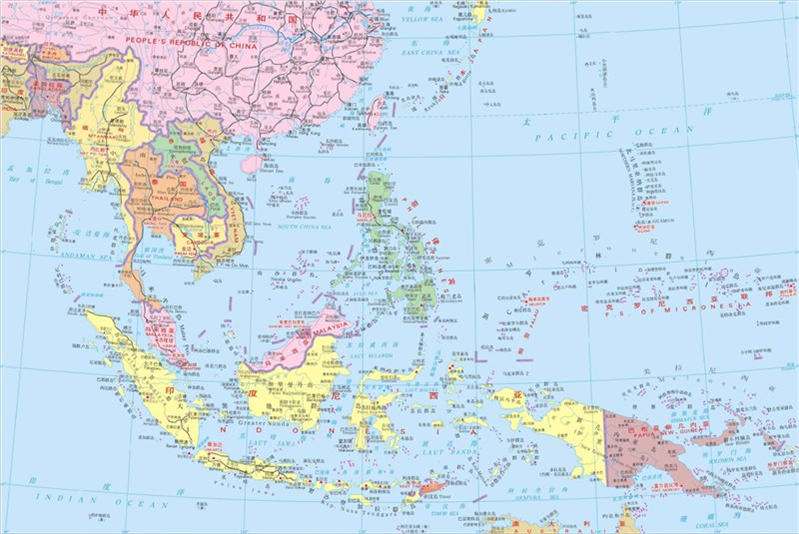 东南亚行政地图