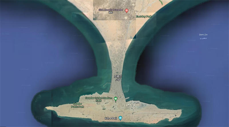 瓜达尔港卫星地图