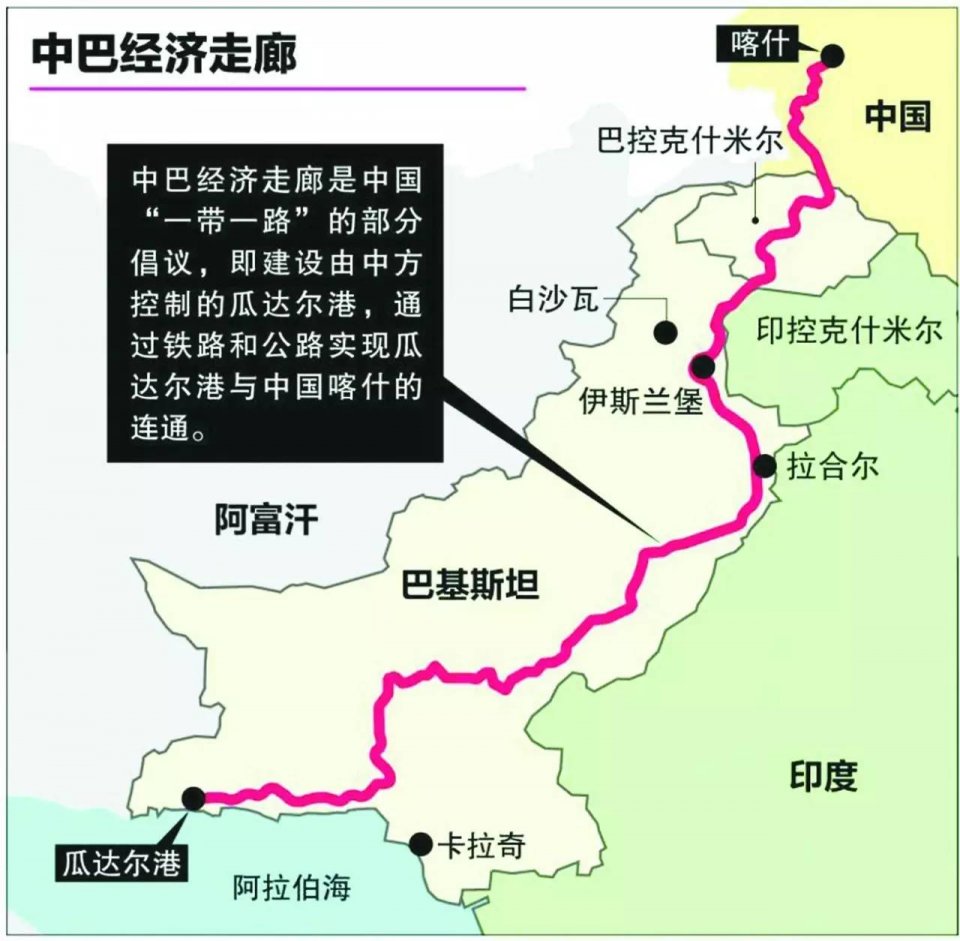 中巴经济走廊地图