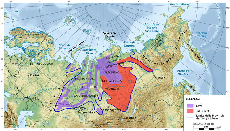 西伯利亚暗色岩在现代的遗存