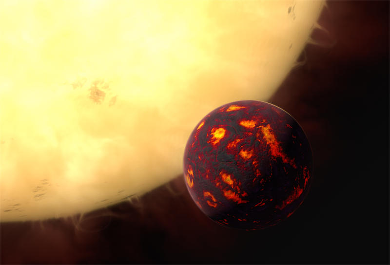 巨蟹座55e（55 Cancri e）是一个最有可能存在的碳行星