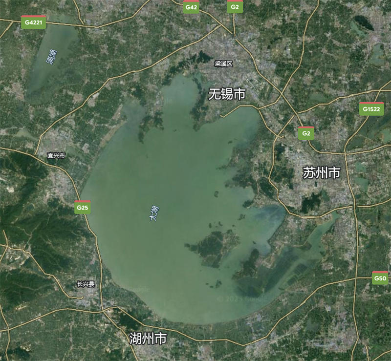 太湖的卫星地图图片