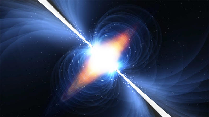 脉冲星的磁场会减慢它的转速
