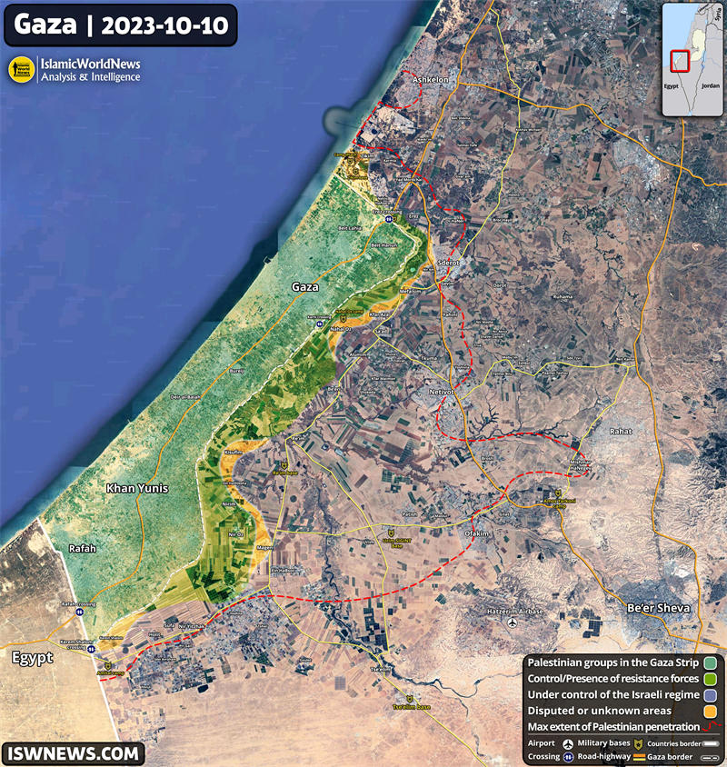 加沙地带地图